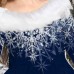 Kids Girls' Dress Snowflake Long Sleeve Casual Fur Trim Crewneck Adorable Daily Polyester Above Knee Casual Dress Swing Dress A Line Dress Fall Winter 2-13 Years Wine Red Blue