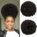 Ombre Grey Afro Puff Drawstring Ponytail Natural Kinky Curly Ponytail Hair Extension for Black Women African American short Kinky Ponytail Drawstring