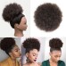 Ombre Grey Afro Puff Drawstring Ponytail Natural Kinky Curly Ponytail Hair Extension for Black Women African American short Kinky Ponytail Drawstring