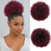 Ombre Grey Afro Puff Drawstring Ponytail Natural Kinky Curly Ponytail Hair Extension for Black Women African American short Kinky Ponytail Drawstring