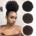 Ombre Grey Afro Puff Drawstring Ponytail Natural Kinky Curly Ponytail Hair Extension for Black Women African American short Kinky Ponytail Drawstring