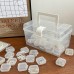 20PCS Square Mini Clear Plastic Storage Containers Box with Lids for Small Items Epoxy Resin