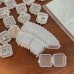 20PCS Square Mini Clear Plastic Storage Containers Box with Lids for Small Items Epoxy Resin