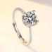 Ring Wedding Geometrical Silver Rhinestone S925 Sterling Silver Stylish Simple Luxury 1PC