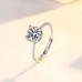 Ring Wedding Geometrical Silver Rhinestone S925 Sterling Silver Stylish Simple Luxury 1PC