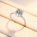 Ring Wedding Geometrical Silver Rhinestone S925 Sterling Silver Stylish Simple Luxury 1PC