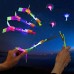 10pcs Amazing Led Light Arrow Rocket Helicopter Flying Toy Party Fun Gift Elastic Slingshot Flying Copters Birthdays Outdoor Game for Children Kidsfor Gift for Boy&Girls