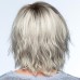 Blonde Wigs for Women Pixie Cut Synthetic Wig Fluffy Short Silver Grey Wigs with Bangs Ombre Hair Wigs Natural Matte Wigs