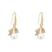 Women's Pearl Drop Earrings Fine Jewelry Classic Leaf Precious Elegant Stylish Earrings Jewelry Gold For Gift Festival 1 Pair