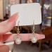 Women's Pearl Drop Earrings Fine Jewelry Classic Leaf Precious Elegant Stylish Earrings Jewelry Gold For Gift Festival 1 Pair