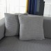 Stretch Sofa seat Cushion Cover Slipcover Elastic Couch Armchair Loveseat 4 or 3 Seater Grey Plain Solid Soft Durable Washable