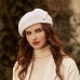 Wool Hats Beret Hat Simple Elegant Headpiece with Sparkling Glitter Pure Color 1PC Wedding Tea Party Horse Race Headpiece