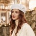 Wool Hats Beret Hat Simple Elegant Headpiece with Sparkling Glitter Pure Color 1PC Wedding Tea Party Horse Race Headpiece