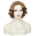 Wave Wig Women Black 1920s Vintage Flapper Wig Lady Rockabilly Short Curly Wig Halloween Party Cosplay Costume Synthetic Hair