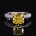 Moissanite Ring Party Classic Yellow Pink S925 Sterling Silver Precious Cute Stylish 1PC