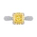 Moissanite Ring Party Classic Yellow Pink S925 Sterling Silver Precious Cute Stylish 1PC