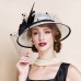 Artistic / Retro Elegant Sinamay / Abaca Fascinators / Hats with Feather / Flower / Tulle 1PC Fall Wedding / Party / Evening / Melbourne Cup Headpiece