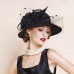 Artistic / Retro Elegant Sinamay / Abaca Fascinators / Hats with Feather / Flower / Tulle 1PC Fall Wedding / Party / Evening / Melbourne Cup Headpiece