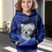 Girls' 3D Dog Hoodie Pullover Long Sleeve 3D Print Fall Winter Active Fashion Cute Polyester Kids 3-12 Years Outdoor Casual Daily Regular Fit