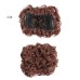 Short Messy Curly Dish Hair Bun Extension Easy Stretch Hair Combs Clip In Chignon Tray Ponytail Hairpieces - Dark Brown To Light Auburn