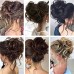 Claw Messy Bun Hair Pieces Clip Wavy Curly Hair Chignon Clip in Hairpieces Tousled Updo Donut Hair Bun Synthetic Fake Hair Ponytail for Women Girls