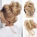 Claw Messy Bun Hair Pieces Clip Wavy Curly Hair Chignon Clip in Hairpieces Tousled Updo Donut Hair Bun Synthetic Fake Hair Ponytail for Women Girls