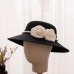 Hats Poly / Cotton Blend Bucket Hat Fall Wedding Party / Evening Melbourne Cup Cocktail Royal Astcot Vintage Style Elegant With Beading Appliques Headpiece Headwear