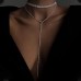 Fine Jewelry Clear Rhinestones Women's Fashion Modern Geometrical Wedding Geometric Necklace For Wedding Engagement