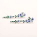 Women's Drop Earrings Fine Jewelry Tassel Fringe Precious Flower Shape Elegant Stylish Earrings Jewelry Blue For Gift Festival 1 Pair