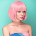 Colored Wigs, Funky Colorful Wigs, Short Bob Hair Wigs, Neon Party Wigs, Cosplay Wigs with Rimless Heart Shape Sunglasses - One Size for All Women Kids & Adults Halloween Costume Night Club