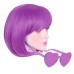 Colored Wigs, Funky Colorful Wigs, Short Bob Hair Wigs, Neon Party Wigs, Cosplay Wigs with Rimless Heart Shape Sunglasses - One Size for All Women Kids & Adults Halloween Costume Night Club