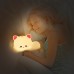 Timer Night Light with Remote Control Nursery Lamp Children's Bedside Gift USB Rechargeable Silicone Tap Cat Night Light