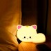 Timer Night Light with Remote Control Nursery Lamp Children's Bedside Gift USB Rechargeable Silicone Tap Cat Night Light