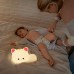 Timer Night Light with Remote Control Nursery Lamp Children's Bedside Gift USB Rechargeable Silicone Tap Cat Night Light