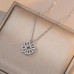 Necklace Synthetic Diamond Titanium Steel Women's Fashion Modern Classic Clover Cute Luminous Geometric Necklace For Party Gift