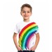 Kids Boys T shirt Tee Rainbow Cat Short Sleeve Children Top Outdoor 3D Print Cool Daily Summer White 4-12 Years