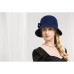 Hats 100% Wool Fedora Hat Floppy Hat Wedding Evening Party Elegant Wedding With Bowknot Cap Headpiece Headwear