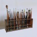 Wooden Brush Holder, Paintbrush Holder, Painting Pen Storage Rack, Desk Stand & Brush Holder Organizer, For Different Size Pens, Paint Brushes, Colored Pencils (Not Including Marker)