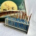 Wooden Brush Holder, Paintbrush Holder, Painting Pen Storage Rack, Desk Stand & Brush Holder Organizer, For Different Size Pens, Paint Brushes, Colored Pencils (Not Including Marker)