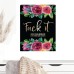 2024 Calendar, Wall Calendar for Tired-Ass Women, F*ck It Funny Novelty Monthly Calendar, Flower Calendar Memo, Handmade Home Office Hanging Calendar, Gag Gift for Halloween Christma