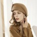 Hats 100% Wool Beret Hat Wedding Evening Party Elegant Wedding With Cap Headpiece Headwear