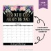 2024 Wall Calendar for Tired-Ass Women, Funny Monthly Calendar with Hook, Handmade Home Office Hanging Calendar, White Elephant Gag Gift for Women