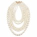 Necklace Pearl Pearl Women's Fashion Sweet Layered Lovely Wedding Geometric Necklace For Wedding Party