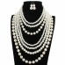 Necklace Pearl Pearl Women's Fashion Sweet Layered Lovely Wedding Geometric Necklace For Wedding Party