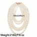 Necklace Pearl Pearl Women's Fashion Sweet Layered Lovely Wedding Geometric Necklace For Wedding Party