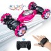 Latest 4WD 1:14 Scale Remote Control Stunt Car 2.4G Wireless RC Drift Car Led Lights Watch Gesture Sensor Rotating Children's Toy Gift