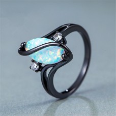 Ring Party Classic Black Blue Chrome Precious Personalized Stylish 1PC