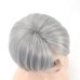 Short Grey Pixie Bob Wigs for White Women Sliver Gray Synthetic Straight Hair Repalcement Wig