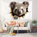 Koala Animal Hanging Tapestry Wall Art Large Tapestry Mural Decor Photograph Backdrop Blanket Curtain Home Bedroom Living Room Decoration