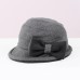 Hats Wool / Cotton Bowler / Cloche Hat Bucket Hat Floppy Hat Wedding Casual Elegant Retro With Bowknot Splicing Headpiece Headwear